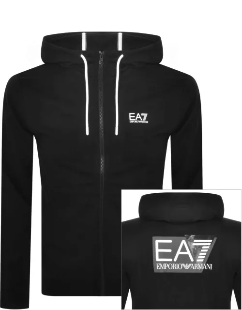 EA7 Emporio Armani Full Zip Logo Hoodie Black