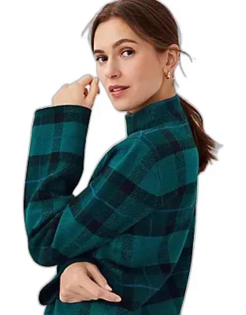Ann Taylor Petite Plaid Jacquard Sweater