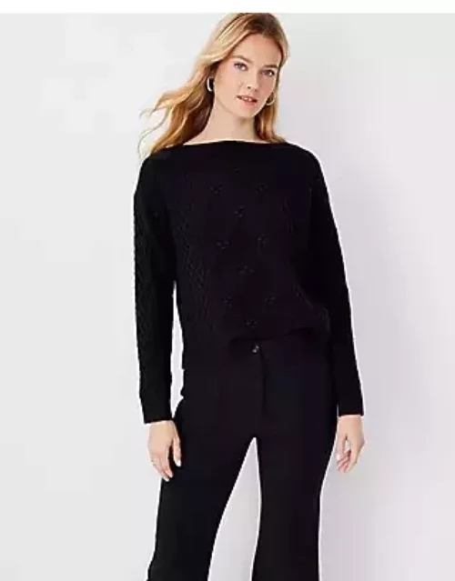 Ann Taylor Petite Relaxed Cable Sweater