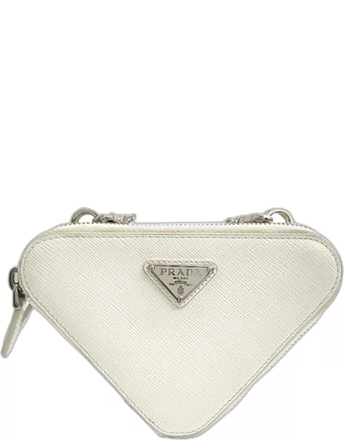 Prada triangle mini cross bag