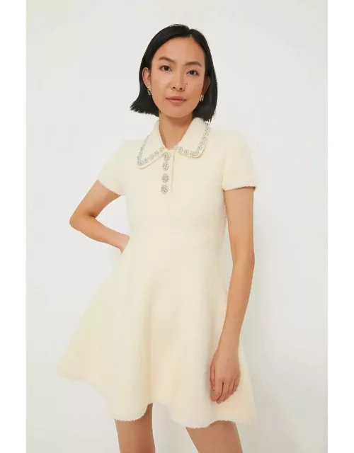 Cream Soft Knit Mini Dres