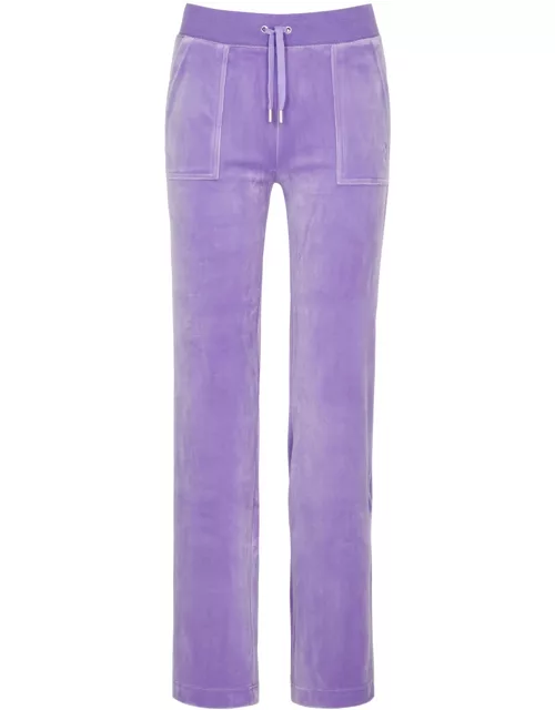 Juicy Couture Del Ray Logo Velour Sweatpants - Violet - XS (UK6 / XS)
