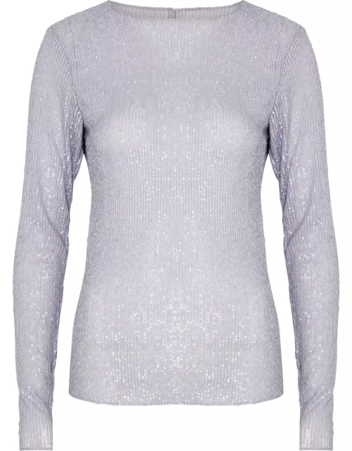 Free People Gold Rush Sequin-embellished top - Lilac - M (UK 12-14 / M)