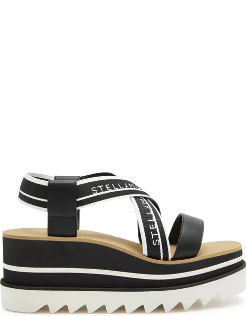 Stella Mccartney Sneak-Elyse Faux Leather Platform Sandals - Black And White - 40 (IT40 / UK7)