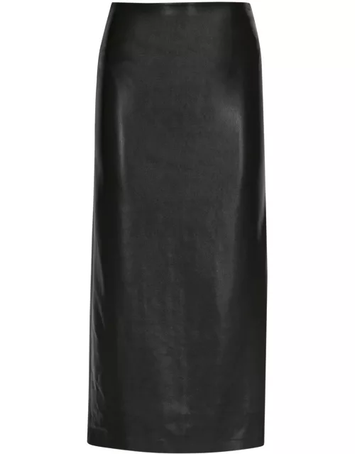Alice + Olivia Maeve Faux Leather Midi Skirt - Black - 4 (UK8 / S)