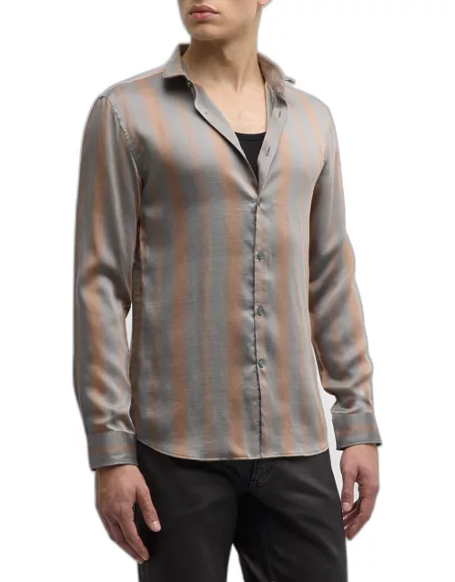 Men's Orchard Striped Satin Shirt