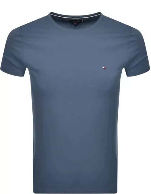 Tommy Hilfiger Stretch Logo T Shirt Blue