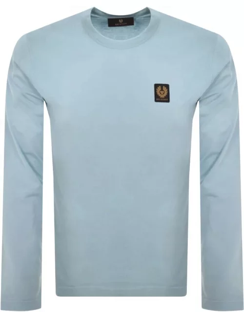 Belstaff Long Sleeve Logo T Shirt Blue
