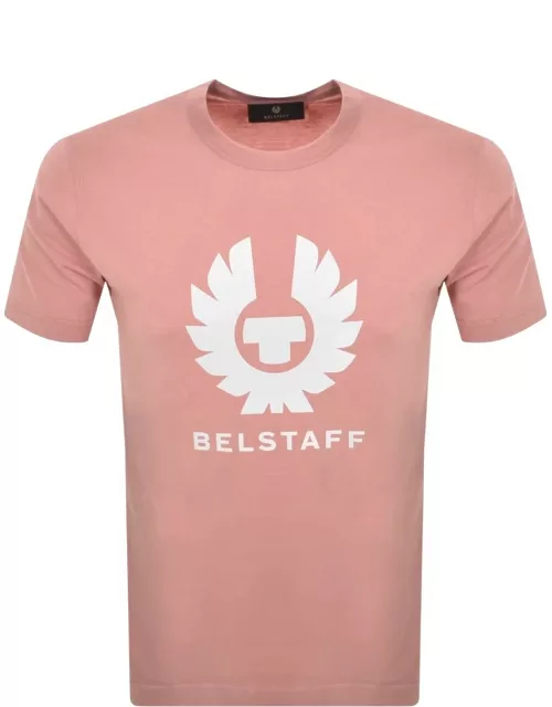 Belstaff Short Sleeve Logo T Shirt Pink