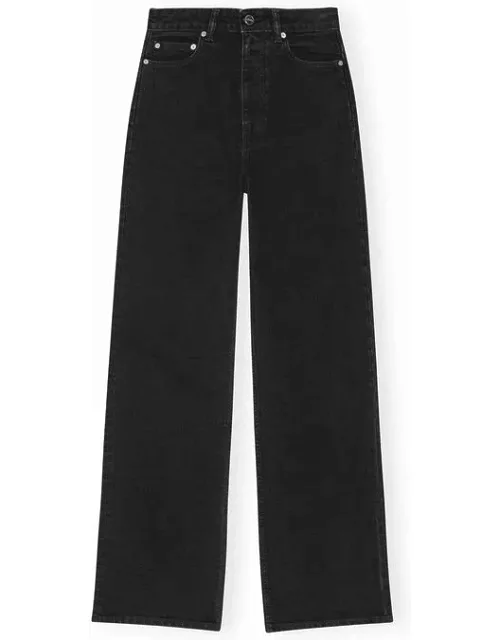 GANNI Andi Jeans in Washed Black