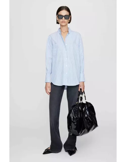 ANINE BING Catherine Shirt in Blue And White Stripe