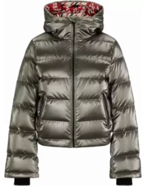 BOSS x Perfect Moment down-filled metallic puffer jacket- Light Beige Women's Casual Jacket