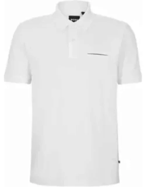 Polo shirt with moisture management- White Men's Polo Shirt