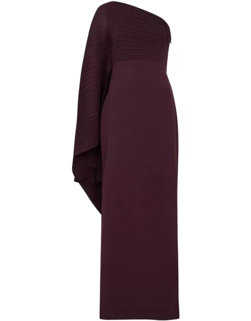Solace London Lillia One-shoulder Maxi Dress - Plum - 8 (UK8 / S)