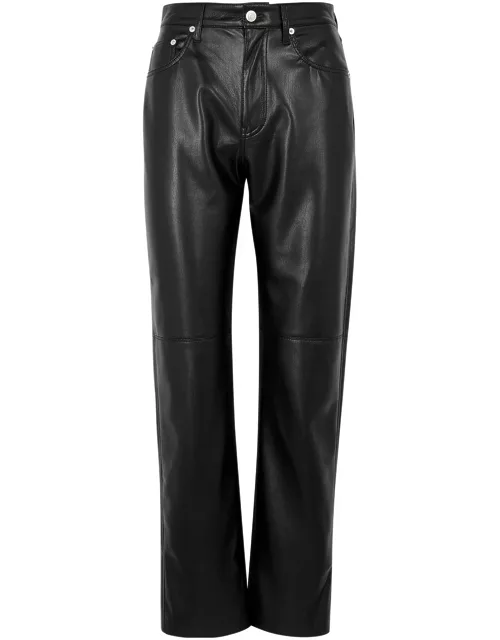 Nanushka Vinni Black Faux Leather Trousers