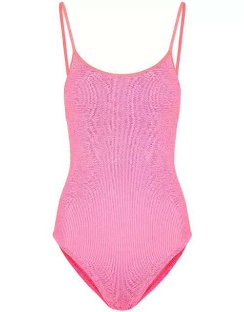 Hunza G Pamela Seersucker Swimsuit - Pink - One