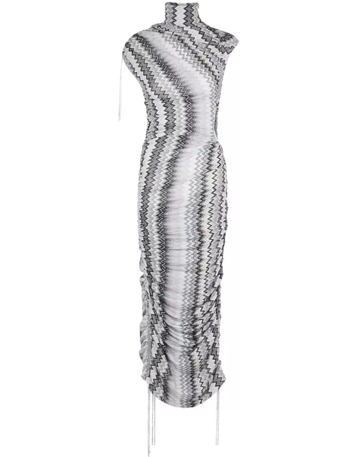 Missoni Zigzag-intarsia Metallic Fine-knit Maxi Dress - Multicoloured - 40 (UK8 / S)