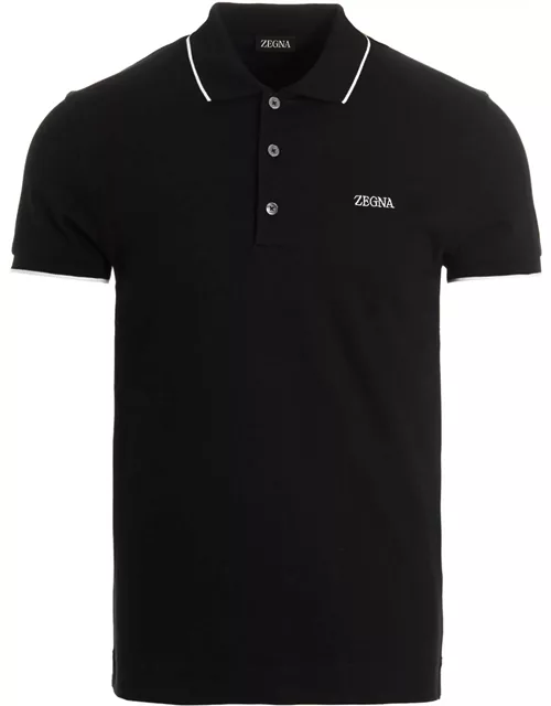 Zegna Embroidered Logo Polo Shirt