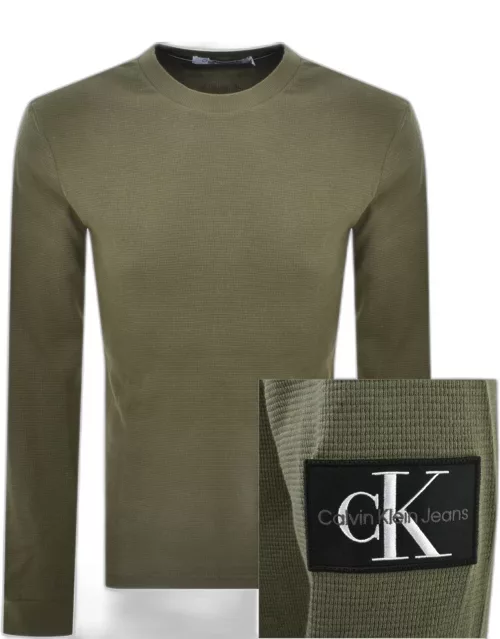 Calvin Klein Jeans Long Sleeve T Shirt Green