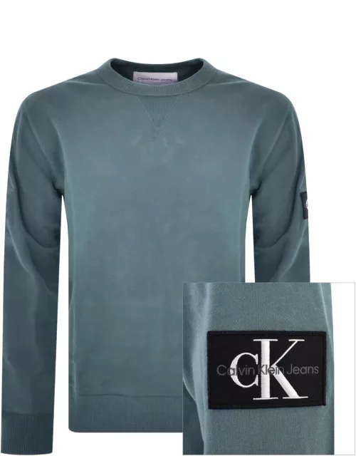 Calvin Klein Jeans Logo Crew Neck Sweatshirt Blue