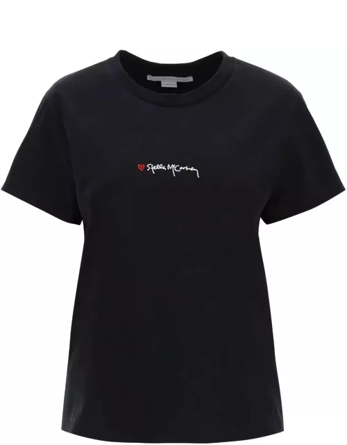 STELLA McCARTNEY t-shirt with embroidered signature