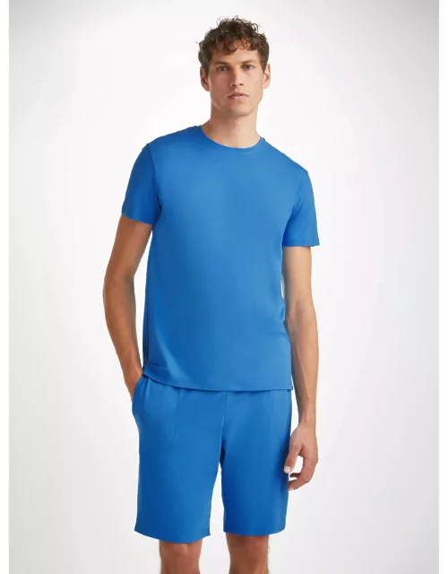 Derek Rose Men's Lounge Shorts Basel Micro Modal Stretch Azure Blue
