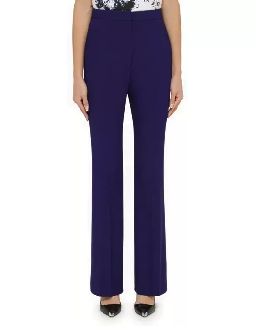 Blue regular trousers with dart