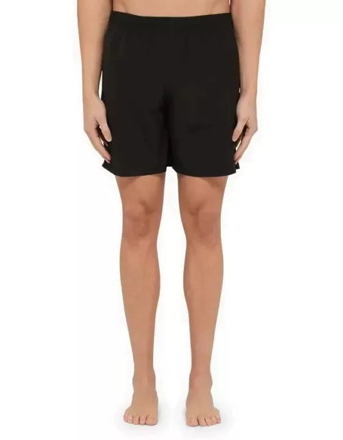 Black bermuda shorts with logo