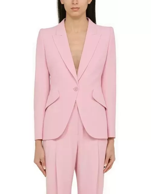 Pink single-breasted jacket