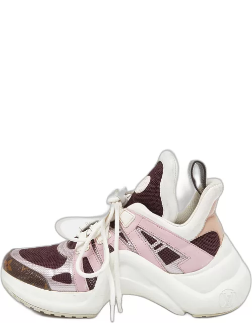 Louis Vuitton Tricolor Leather and Mesh Archlight Sneaker