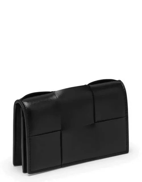 Black maxi Intrecciato wallet