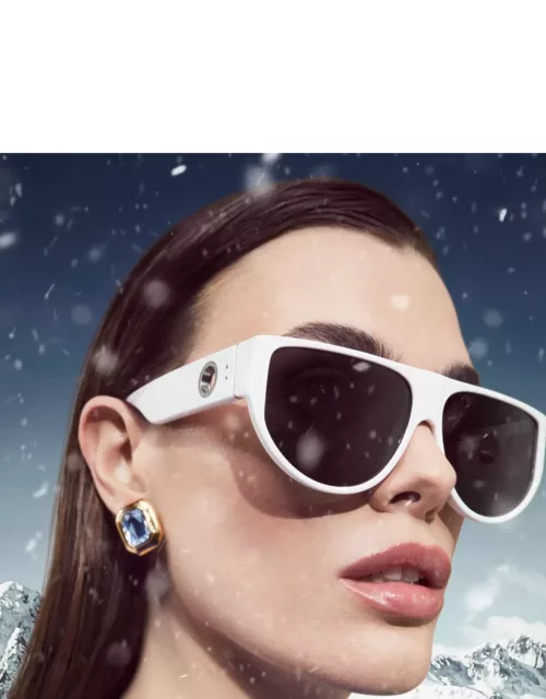 Elodie Flat Top Sunglasses in White