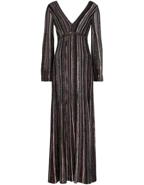 Missoni Striped Embellished Fine-knit Maxi Dress - Multicoloured - 44 (UK12 / M)