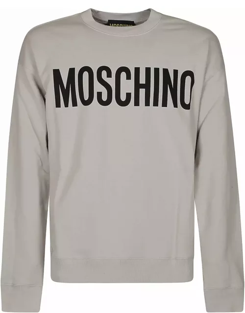 Moschino Logo Print Ribbed Sweatshirt