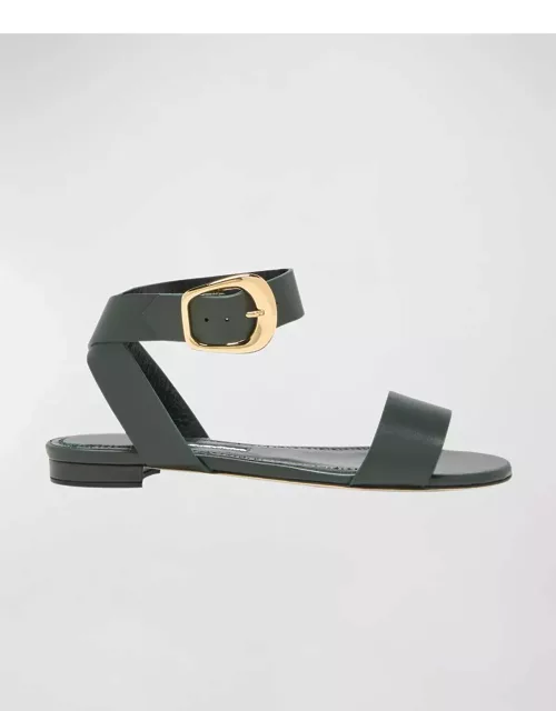Brutas Leather Ankle-Strap Sandal