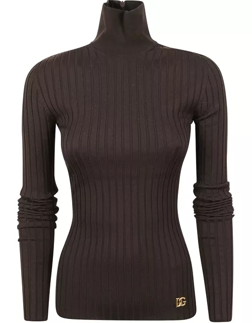 Dolce & Gabbana Ribbed Fitted Jumper