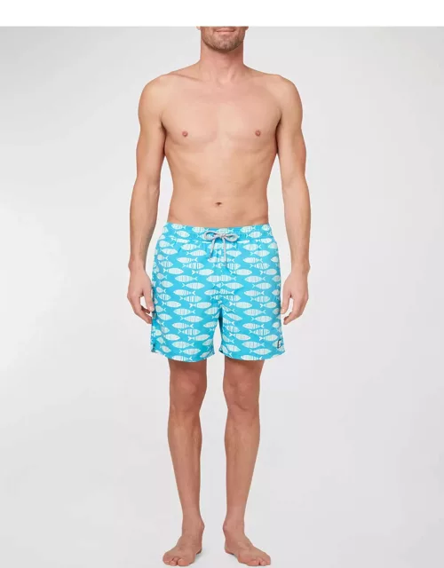 Men's Fish-Print Swim Short