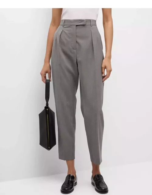 Daniel Pleated High-Rise Cropped Pant