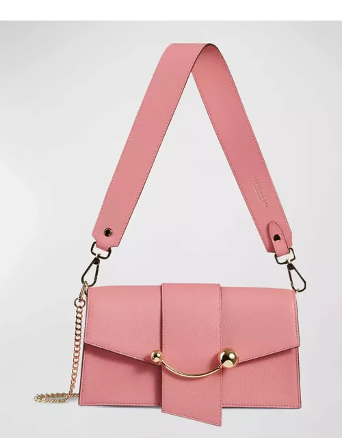 Crescent Mini Flap Leather Shoulder Bag