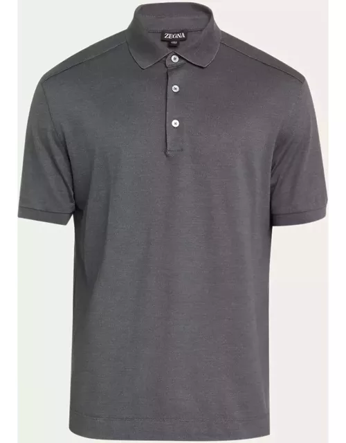 Men's Cotton-Silk Polo Shirt