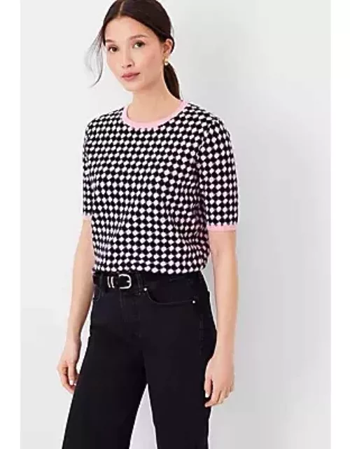 Ann Taylor Houndstooth Sweater Tee