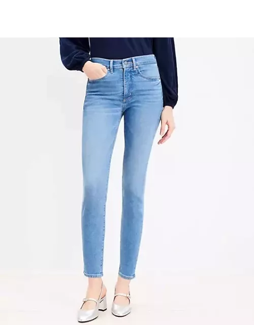 Loft Mid Rise Skinny Jeans in Classic Mid Wash