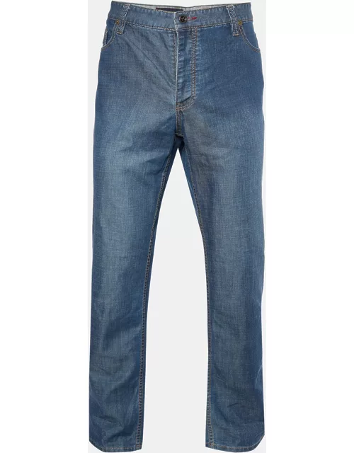 Burberry Blue Denim Straight Leg Jeans 4XL Waist 42"