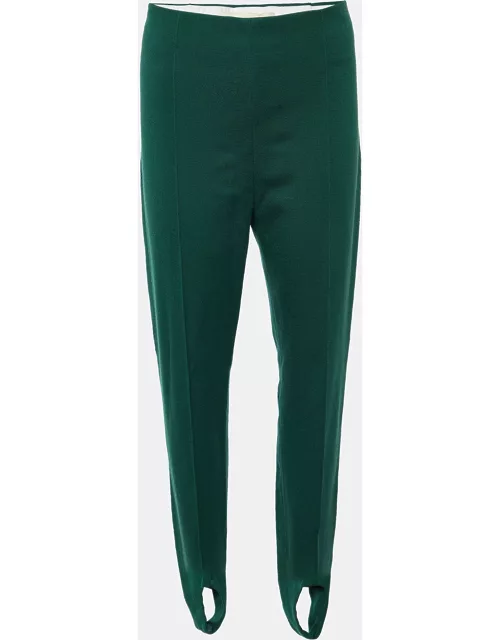 Marni Green Wool Blend Stirrup Trousers