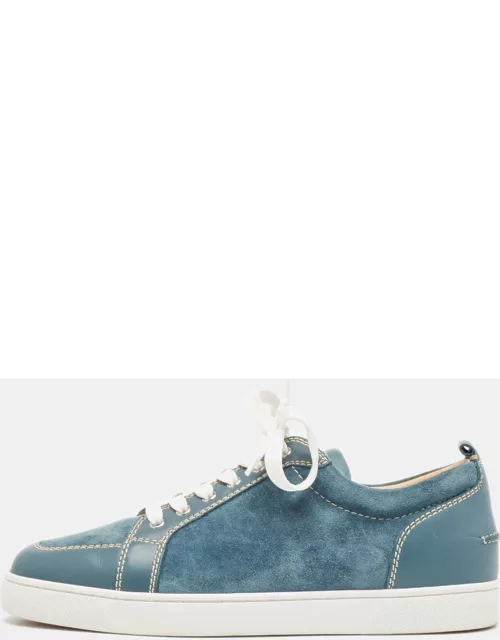 Christian Louboutin Blue Suede and Leather Rantulow Sneaker