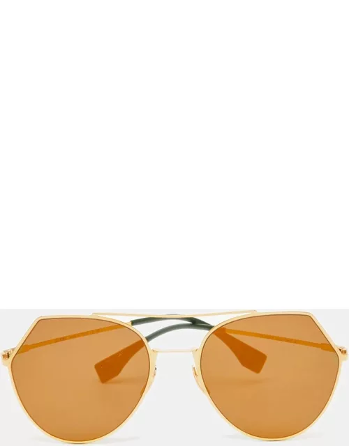 Fendi Gold Tone/Gold FF0194/S Aviator Sunglasse