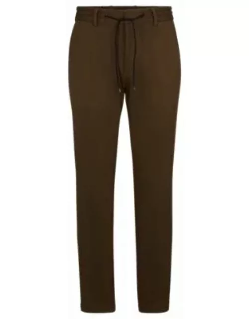 Slim-fit pants in micro-patterned performance-stretch cloth- Light Green Men's Special Occasion