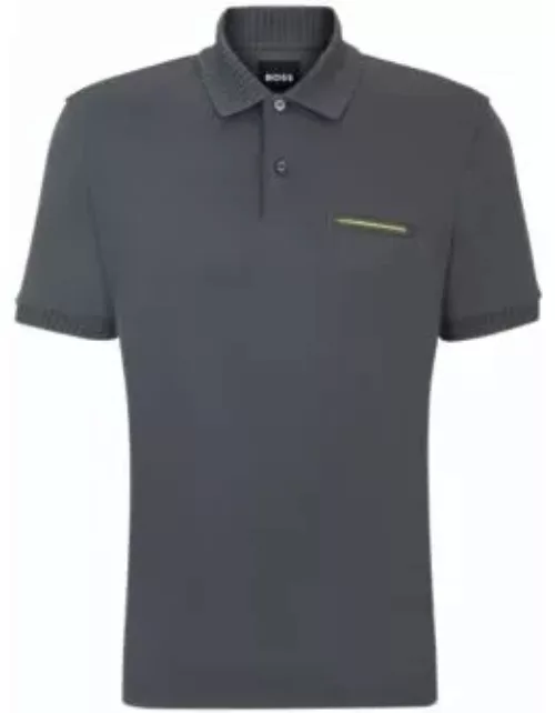 Polo shirt with moisture management- Grey Men's Polo Shirt