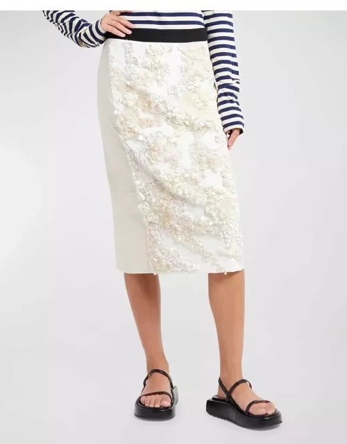 Paillette Embellished Midi Skirt