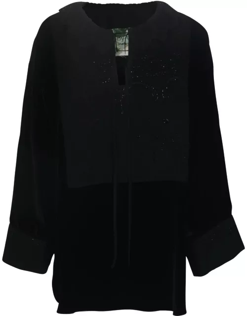 By Walid Embellished Tie-neck Tunic